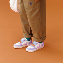 V-10 LEATHER CASHEW MULTICO ORCHID