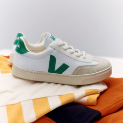 VOLLEY ELASTIC LACES CANVAS WHITE EMERAUDE