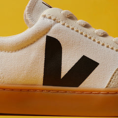 VOLLEY ELASTIC LACES CANVAS WHITE BLACK NATURAL